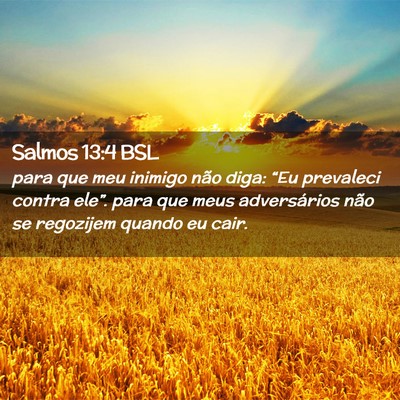 Picture 02 - Salmos 13:4 BSL - para que meu inimigo não diga: “Eu prevaleci - Bible Verse Picture