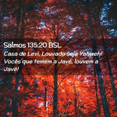 Picture 02 - Salmos 135:20 BSL - Casa de Levi, Louvado seja Yahweh! Vocês que - Bible Verse Picture