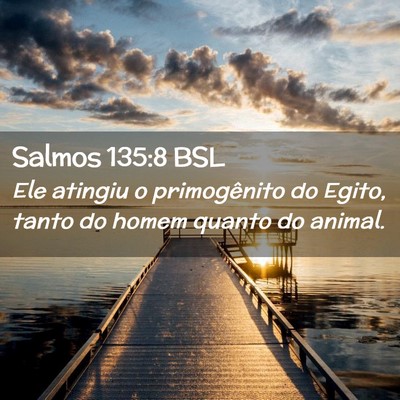 Picture 02 - Salmos 135:8 BSL - Ele atingiu o primogênito do Egito, tanto do - Bible Verse Picture