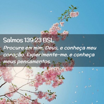 Picture 02 - Salmos 139:23 BSL - Procure em mim, Deus, e conheça meu coração. - Bible Verse Picture