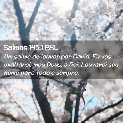 Picture 02 - Salmos 145:1 BSL - Um salmo de louvor por David. Eu vos exaltarei, - Bible Verse Picture