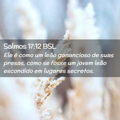Picture 02 - Salmos 17:12 BSL - Ele é como um leão ganancioso de suas presas, - Bible Verse Picture