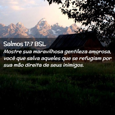 Picture 02 - Salmos 17:7 BSL - Mostre sua maravilhosa gentileza amorosa, você - Bible Verse Picture