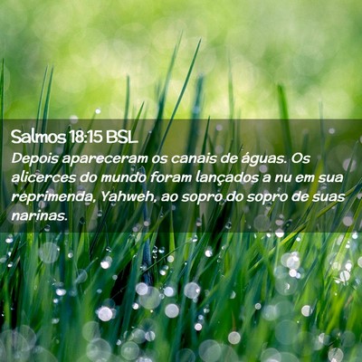 Picture 02 - Salmos 18:15 BSL - Depois apareceram os canais de águas. Os - Bible Verse Picture