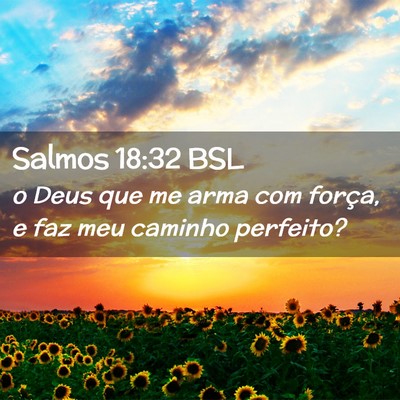 Picture 02 - Salmos 18:32 BSL - o Deus que me arma com força, e faz meu caminho - Bible Verse Picture