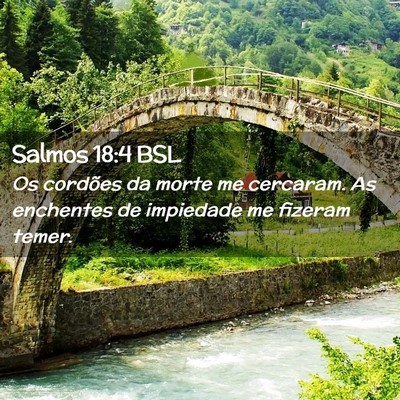 Picture 02 - Salmos 18:4 BSL - Os cordões da morte me cercaram. As enchentes de - Bible Verse Picture