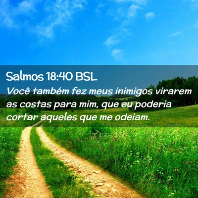 Picture 02 - Salmos 18:40 BSL - Você também fez meus inimigos virarem as costas - Bible Verse Picture