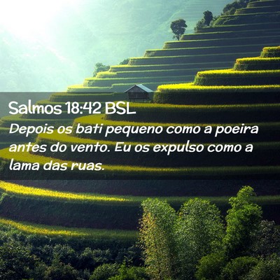Picture 02 - Salmos 18:42 BSL - Depois os bati pequeno como a poeira antes do - Bible Verse Picture