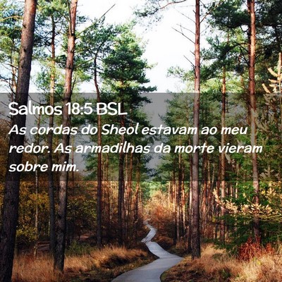 Picture 02 - Salmos 18:5 BSL - As cordas do Sheol estavam ao meu redor. As - Bible Verse Picture