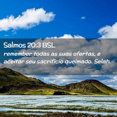 Picture 02 - Salmos 20:3 BSL - remember todas as suas ofertas, e aceitar seu - Bible Verse Picture