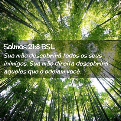 Picture 02 - Salmos 21:8 BSL - Sua mão descobrirá todos os seus inimigos. Sua - Bible Verse Picture