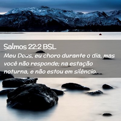 Picture 02 - Salmos 22:2 BSL - Meu Deus, eu choro durante o dia, mas você não - Bible Verse Picture