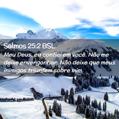 Picture 02 - Salmos 25:2 BSL - Meu Deus, eu confiei em você. Não me deixe - Bible Verse Picture