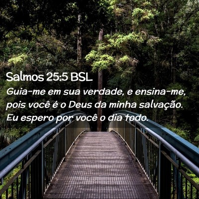 Picture 02 - Salmos 25:5 BSL - Guia-me em sua verdade, e ensina-me, pois você - Bible Verse Picture