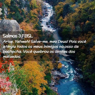 Picture 02 - Salmos 3:7 BSL - Arise, Yahweh! Salve-me, meu Deus! Pois você - Bible Verse Picture