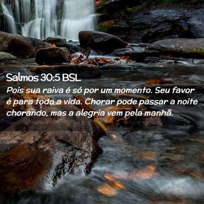 Picture 02 - Salmos 30:5 BSL - Pois sua raiva é só por um momento. Seu favor - Bible Verse Picture