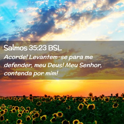 Picture 02 - Salmos 35:23 BSL - Acorde! Levantem-se para me defender, meu Deus! - Bible Verse Picture