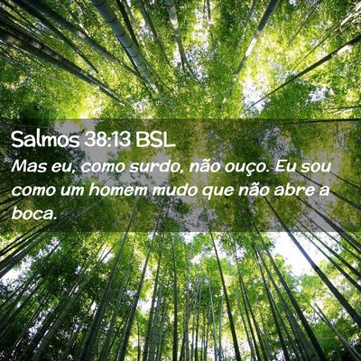 Picture 02 - Salmos 38:13 BSL - Mas eu, como surdo, não ouço. Eu sou como um - Bible Verse Picture