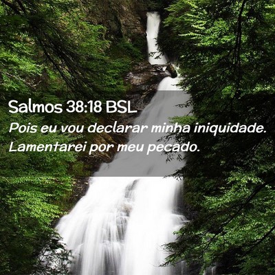 Picture 02 - Salmos 38:18 BSL - Pois eu vou declarar minha iniquidade. Lamentarei - Bible Verse Picture