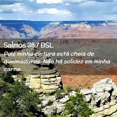 Picture 02 - Salmos 38:7 BSL - Pois minha cintura está cheia de queimaduras. - Bible Verse Picture