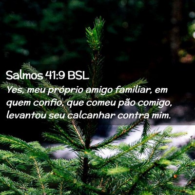 Picture 02 - Salmos 41:9 BSL - Yes, meu próprio amigo familiar, em quem confio, - Bible Verse Picture