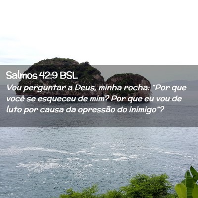Picture 02 - Salmos 42:9 BSL - Vou perguntar a Deus, minha rocha: “Por que - Bible Verse Picture