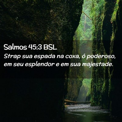 Picture 02 - Salmos 45:3 BSL - Strap sua espada na coxa, ó poderoso, em seu - Bible Verse Picture