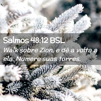 Picture 02 - Salmos 48:12 BSL - Walk sobre Zion, e dê a volta a ela. Numere suas - Bible Verse Picture