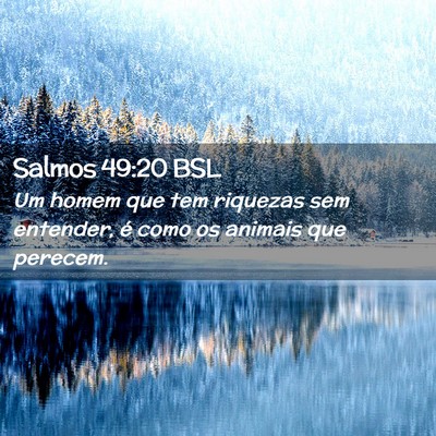 Picture 02 - Salmos 49:20 BSL - Um homem que tem riquezas sem entender, é como - Bible Verse Picture