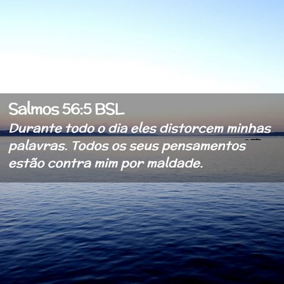 Picture 02 - Salmos 56:5 BSL - Durante todo o dia eles distorcem minhas - Bible Verse Picture