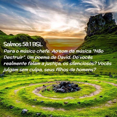 Picture 02 - Salmos 58:1 BSL - Para o músico chefe. Ao som da música “Não - Bible Verse Picture