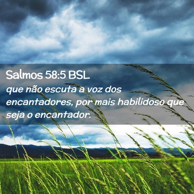 Picture 02 - Salmos 58:5 BSL - que não escuta a voz dos encantadores, por mais - Bible Verse Picture