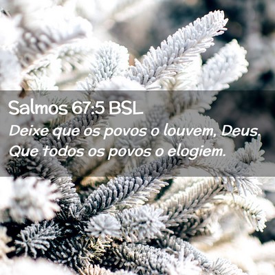 Picture 02 - Salmos 67:5 BSL - Deixe que os povos o louvem, Deus. Que todos os - Bible Verse Picture