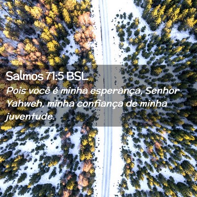 Picture 02 - Salmos 71:5 BSL - Pois você é minha esperança, Senhor Yahweh, - Bible Verse Picture