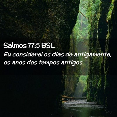 Picture 02 - Salmos 77:5 BSL - Eu considerei os dias de antigamente, os anos dos - Bible Verse Picture