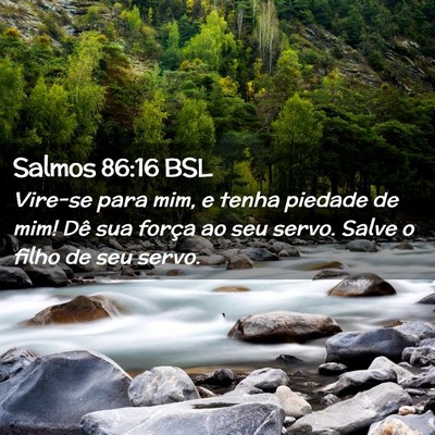 Picture 02 - Salmos 86:16 BSL - Vire-se para mim, e tenha piedade de mim! Dê sua - Bible Verse Picture