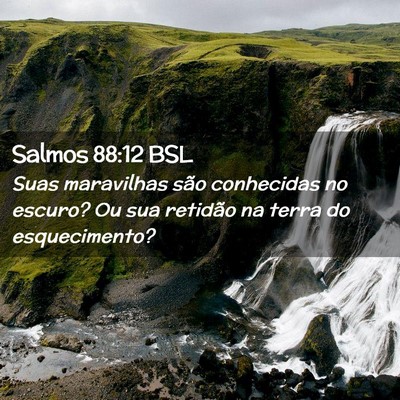 Picture 02 - Salmos 88:12 BSL - Suas maravilhas são conhecidas no escuro? Ou sua - Bible Verse Picture