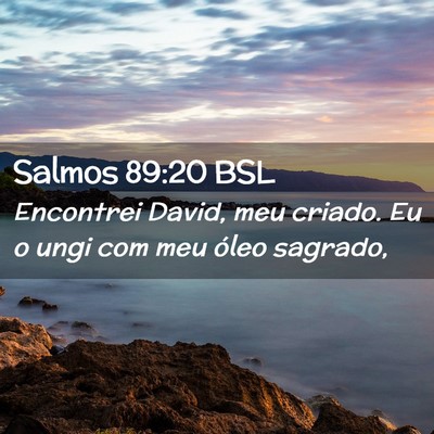 Picture 02 - Salmos 89:20 BSL - Encontrei David, meu criado. Eu o ungi com meu - Bible Verse Picture