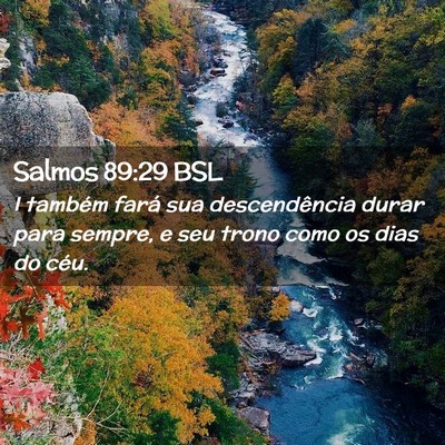 Picture 02 - Salmos 89:29 BSL - I também fará sua descendência durar para - Bible Verse Picture
