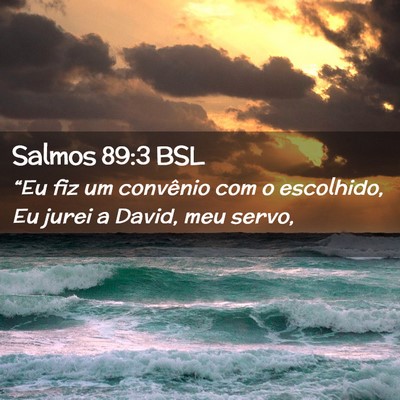 Picture 02 - Salmos 89:3 BSL - “Eu fiz um convênio com o escolhido, Eu jurei - Bible Verse Picture