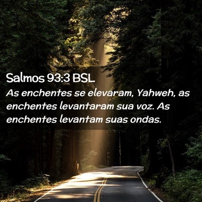 Picture 02 - Salmos 93:3 BSL - As enchentes se elevaram, Yahweh, as enchentes - Bible Verse Picture