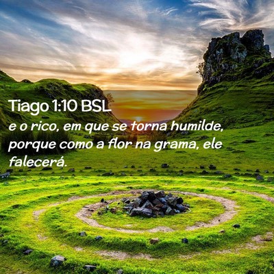 Picture 02 - Tiago 1:10 BSL - e o rico, em que se torna humilde, porque como a - Bible Verse Picture