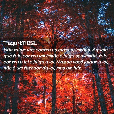 Picture 02 - Tiago 4:11 BSL - Não falem uns contra os outros, irmãos. Aquele - Bible Verse Picture
