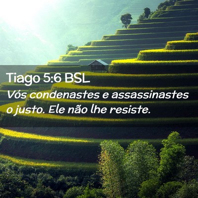 Picture 02 - Tiago 5:6 BSL - Vós condenastes e assassinastes o justo. Ele - Bible Verse Picture