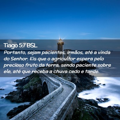 Picture 02 - Tiago 5:7 BSL - Portanto, sejam pacientes, irmãos, até a vinda - Bible Verse Picture