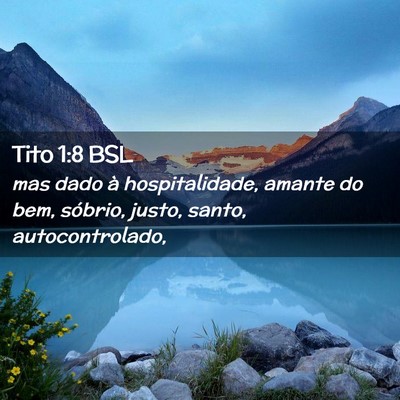 Picture 02 - Tito 1:8 BSL - mas dado à hospitalidade, amante do bem, - Bible Verse Picture