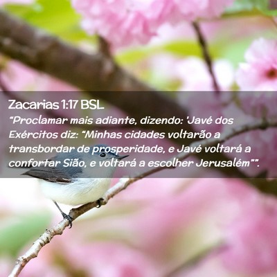 Picture 02 - Zacarias 1:17 BSL - “Proclamar mais adiante, dizendo: 'Javé dos - Bible Verse Picture