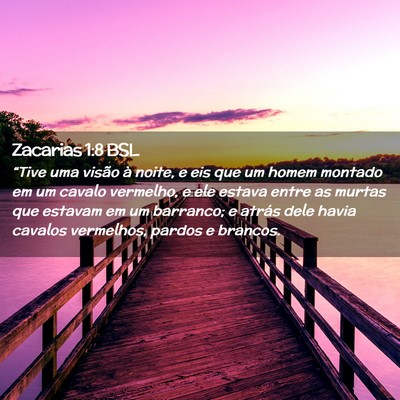 Picture 02 - Zacarias 1:8 BSL - “Tive uma visão à noite, e eis que um homem - Bible Verse Picture