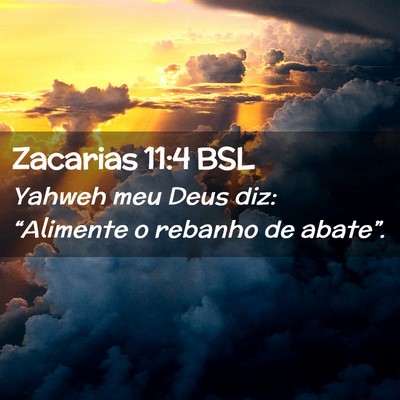 Picture 02 - Zacarias 11:4 BSL - Yahweh meu Deus diz: “Alimente o rebanho de - Bible Verse Picture