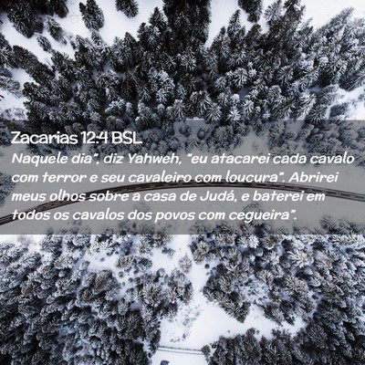 Picture 02 - Zacarias 12:4 BSL - Naquele dia”, diz Yahweh, “eu atacarei cada - Bible Verse Picture
